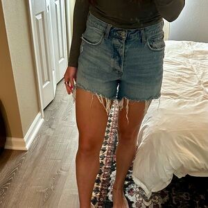 Abercrombie & Fitch Blue Jean Shorts Distressed Cut-Offs